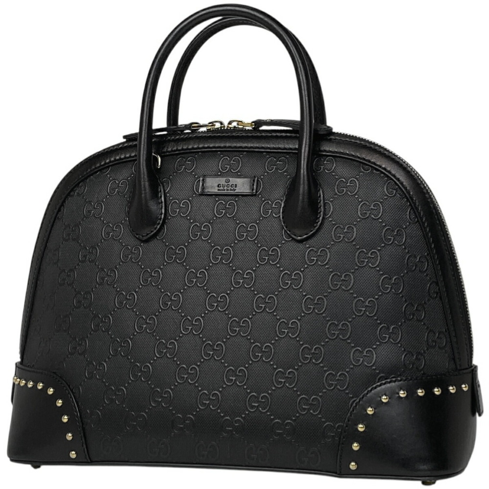 Gucci GG handbag studded leather black